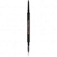 Makeup Revolution Precise Brow Pencil creion sprâncene precise cu pensula culoare Brown 0.05 g