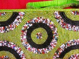 PORTMONEU PORTFARD DECORAT CU MARGELE BALI INDONEZIA 17.5 CM