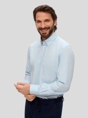 Camasa barbati cu maneca lunga, imprimeu in dungi, croiala Tailored fit, foto