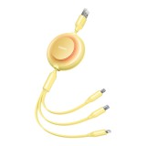 Cablu de date retractabil baseus bright mirror 2, yellow