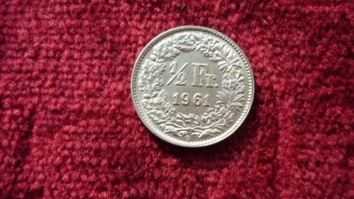 1/2 FRANCI 1961 ARGINT ***** foto