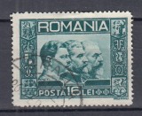 ROMANIA 1932 LP 92 EFIGIA CELOR TREI REGI STAMPILAT