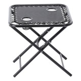 Masa turistica pliabila pentru camping, cu suport pahare, 50x50x50 cm, negru Household NewTrend