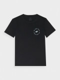 Tricou cu imprimeu pentru fete - negru, 4F Sportswear
