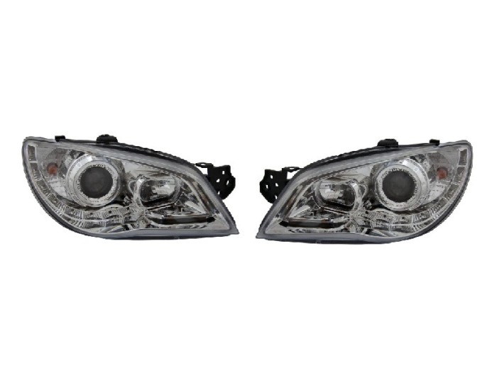 Set faruri tuning SUBARU IMPREZA (GD/GG), 10.2005-09.2007, Taiwan, partea stanga+dreapta, pozitie pe LED;tip bec H1+H1; manual; transparent, argintiu