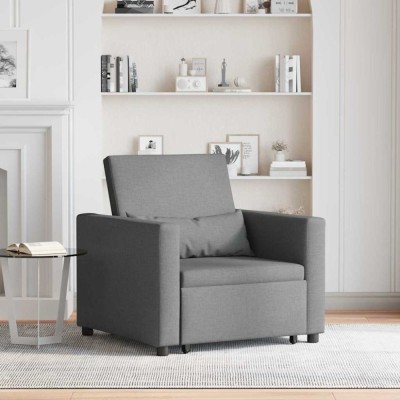 vidaXL Sofa Pat Unilaterala Gri &amp;icirc;nchis 90 x 165 x 87 cm țesătură foto