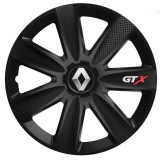 Set 4 Capace Roti GTX Negru Carbon Renault, R16