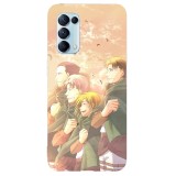 Husa compatibila cu Oppo A5 (2020) model Attack on Titan Squad, Silicon, TPU, Viceversa, Transparent, Carcasa