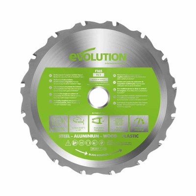 Disc pentru fierastrau circular, taiere multifunctionala Evolution FURYBLADE165MULTI-8063, O165 x 20 mm, 14 dinti foto