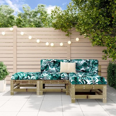 Gossi set mobilier relaxare de gradina, 4 piese, lemn de pin tratat foto