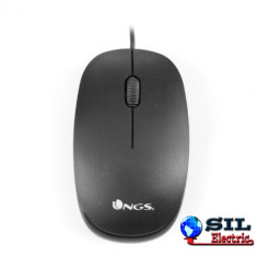 Mouse optic USB 1000dpi negru Flame NGS foto