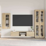Cumpara ieftin Set comoda TV FLORIN 3 buc. 150 x 39 x 30 cm Stejar Sonoma