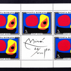 TSV$ - 1970 LP 744 B INUNDATIA II (JOAN MIRO), COALA MICA 5+1 CU VINIETA MNH/**