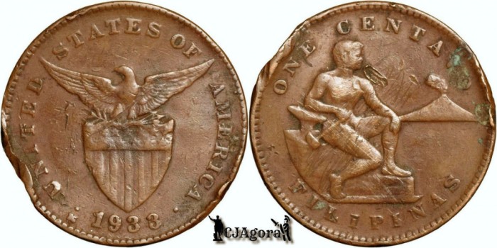 1933 M 1 Centavo - Filipine