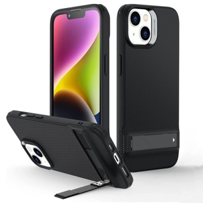 Husa pentru iPhone 14 Plus - ESR Air Shield Boost Kickstand - Translucent Black foto