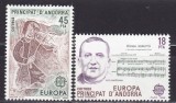 ANDORA PRINCIPAT 1985 EUROPA CEPT SERIE MNH, Nestampilat