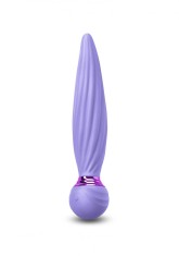 Vibrator Rotativ Sugar Pop Twist, 7 Moduri, USB, Silicon, Mov, 16 cm foto