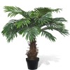Palmier artificial realist Cycus, cu ghiveci, 80 cm