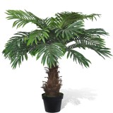 VidaXL Palmier artificial realist Cycus, cu ghiveci, 80 cm