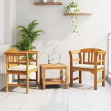 vidaXL bancă cu pernă Finisaj cu ulei natural 68,5 x 46 x 82,5 cm 42024777