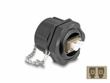 Adaptor fibra optica LC Duplex la LC Duplex Multi-mode IP68 protectie praf/apa, Delock 87885