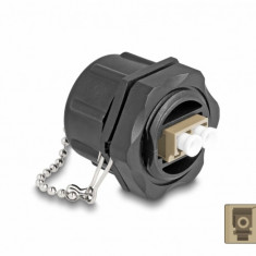 Adaptor fibra optica LC Duplex la LC Duplex Multi-mode IP68 protectie praf/apa, Delock 87885