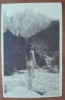 Fotografie tip carte postala, necirculata, tanara nud in peisaj montan, perioada interbelica