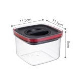 Cutie de Depozitare Alimente, Flippy, 600mL, cu capac, transparenta-neagra