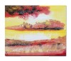 Tablou abstract pictat manual, Fantezie in abstract 12, 60x50cm ulei pe panza in relief efect 3D, gata de agatat pe perete