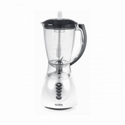 Blender FLORIA ZLN3081 ALB, Putere 300W, capacitate 1.5L, 3 viteze, Functie pulss, vas de plastic foto