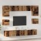 vidaXL Set comodă TV 8 pcs Lemn vechi 100 x 30 x 30 cm Lemn compozit