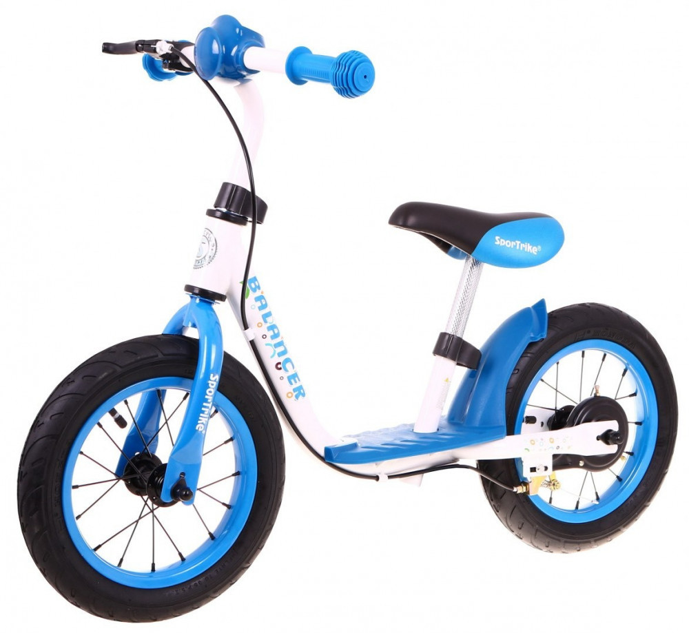 Bicicleta fara pedale, 12 inch, scaun si ghidon reglabil, frana tambur,  albastru | arhiva Okazii.ro