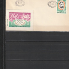 RO - FDC - 500 DE ANI DE LA NASTERE MICHELANGELO ( LP 875) 1975 ( 1 DIN 1 )