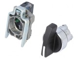 Comutator Rotativ 22mm Negru NO 3A 240VAC 0.55A 125VDC
