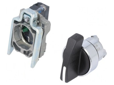 Comutator Rotativ 22mm Negru NO 3A 240VAC 0.55A 125VDC foto