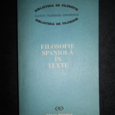 Filosofie spaniola in texte. Evul mediu. Renasterea (1991)