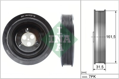 INA 544 0127 10 Fulie curea, arbore cotit foto