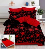 Cumpara ieftin Lenjerie Pat Talida Sx075, Bumbac, 6 Piese, Cu Elastic, Imprimeu, Rosu