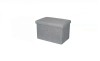 Taburet pliabil gri cu spatiu depozitare, 45x30x30cm, ideal living, dormitor, hol