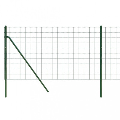 Gard plasa de sarma, verde, 1,1x10 m, otel galvanizat GartenMobel Dekor foto