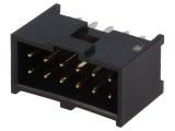 Soclu dreptunghiular tată 12 pini THT aurit 2,54mm