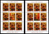 Romania 2012, LP 1958 g, Craciun 2012, pereche de minicoli de 8 + vigneta (tip I +II), MNH! RARE!