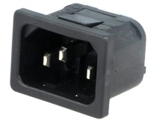 Conector Alimentare AC Soclu Tata 10A 250V IEC 60320 foto