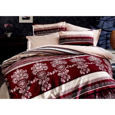 Lenjerie de pat pentru o persoana cu husa de perna dreptunghiulara, Sinatra, bumbac ranforce, gramaj tesatura 120 g/mp, multicolor