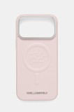 Karl Lagerfeld husă pentru telefon iPhone 17 Pro Max culoarea roz, KLHMP17XPGFKLRDP