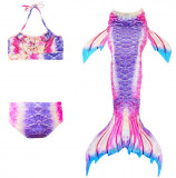 Set 3 piese Costum Sirena THK, multicolor, 110 cm