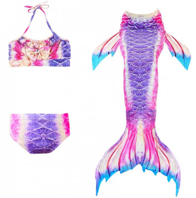 Set 3 piese Costum Sirena THK, multicolor, 120 cm foto