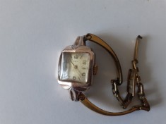 Ceas dama Zaria, vechi, functional, de colectie, auriu foto