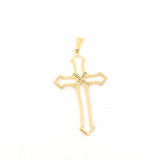 Cruce placata cu aur King of the World - 4 cm, SaraTremo