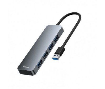HUB USB Baseus UltraJoy 4 in 1, input USB 3.0, output 4 x USB 3.0, lungime cablu 150 cm, gri &amp;amp;quot;B0005280B811-03&amp;amp;quot; (timbru verde 0.18 lei) - 693 foto